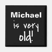 Naam Specialized Old Words Black Birthday Gag Magneet (Voorkant)