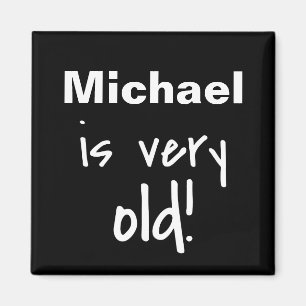 Naam Specialized Old Words Black Birthday Gag Magneet