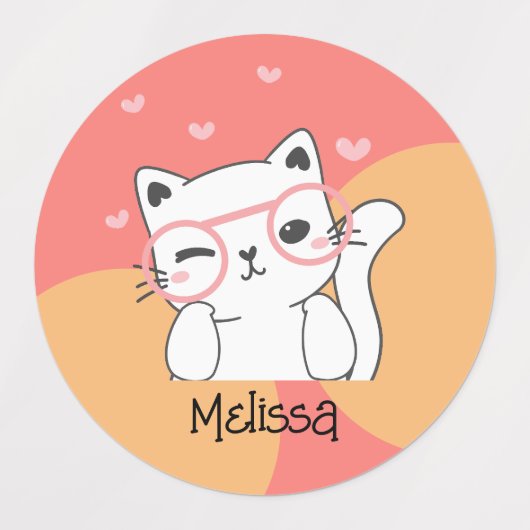 Naam speelbare kat bevestigen labels (Design 1)