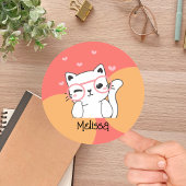 Naam speelbare kat bevestigen labels