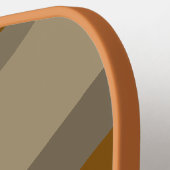 Naam speler Monogram op gestreepte tan Pickleball Paddle (Links Detail)