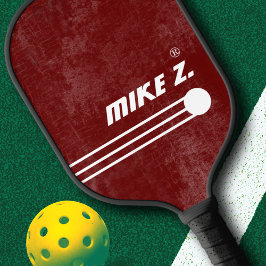 Naam speler op Aged Red Pickleball Paddle
