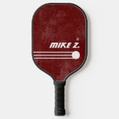 Naam speler op Aged Red Pickleball Paddle (Voorkant)