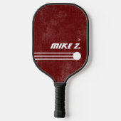 Naam speler op Aged Red Pickleball Paddle (Achterkant)