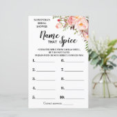 Naam Spice vrijgezellenfeest engels spaans spel (Staand voorkant)