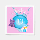 Naam Splash en Age Leopad Badpak Papier Servet (Voorkant)