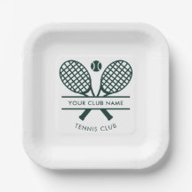 Naam sportclub Tennis Iconen Groen Logo Papier