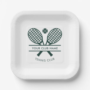 Naam sportclub Tennis Iconen Groen Logo Papier Papieren Bordje