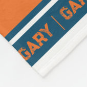 Naam: sportmonogram oranje blauw Gary Fleece Deken (Hoek)