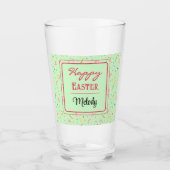 Naam, Spring Green Happy Easter Pint Glass Glas (Voorkant)