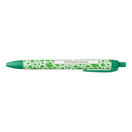 Naam:  St Patrick's Green Random Shamrock Pattern Zwarte Inkt Pen (Bodem)
