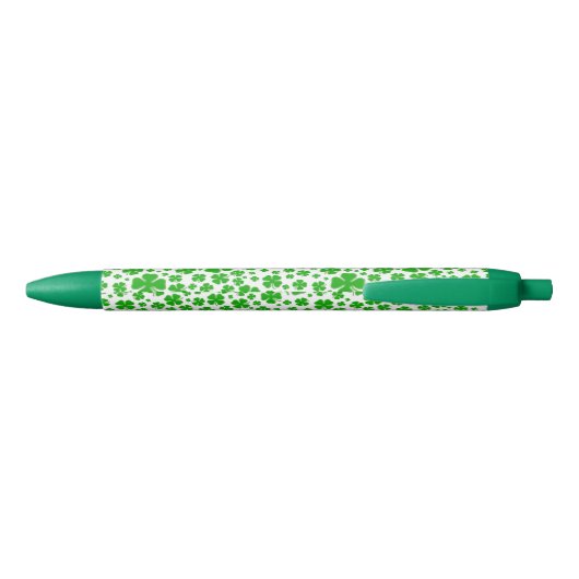 Naam:  St Patrick's Green Random Shamrock Pattern Zwarte Inkt Pen (Achterkant)