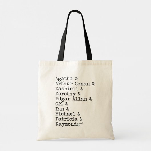 Naam Stack Crime Fiction Top-10 Novelists Tote Bag (Achterkant)