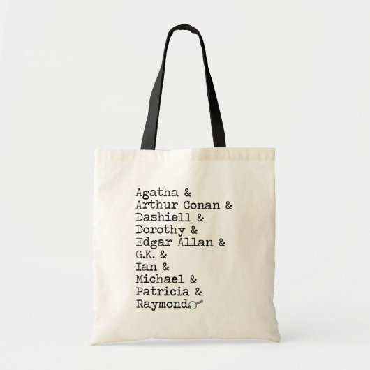 Naam Stack Crime Fiction Top-10 Novelists Tote Bag (Voorkant)