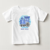 Naam Stem Train Engine Baby Bodysuit aanvoegen (Voorkant)