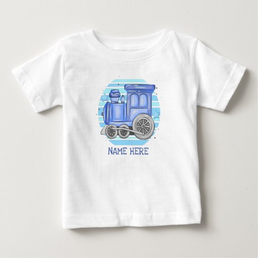 Naam Stem Train Engine Baby Bodysuit aanvoegen (Voorkant)