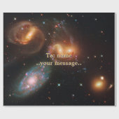Naam, Stephans Quintet deep space sterrenstelsels Cadeaupapier (Vlak)