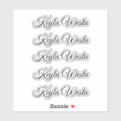 Naam sticker Custom-Cut Vinyl Sticker (Vel)