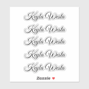 Naam sticker Custom-Cut Vinyl Sticker