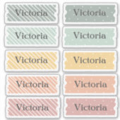 Naam Sticker instellen, meerdere kleuren (Voorkant)