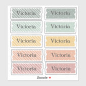 Naam Sticker instellen, meerdere kleuren (Vel)