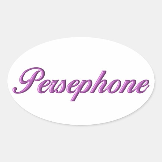 Naam sticker Persephone (Voorkant)