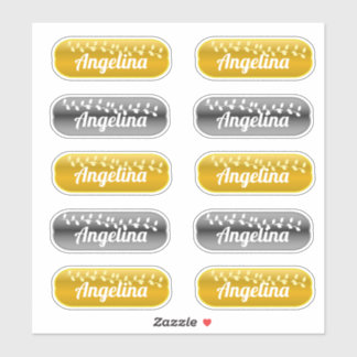 Naam Sticker Set Gold en Silver
