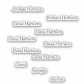  naam stickers (Voorkant)