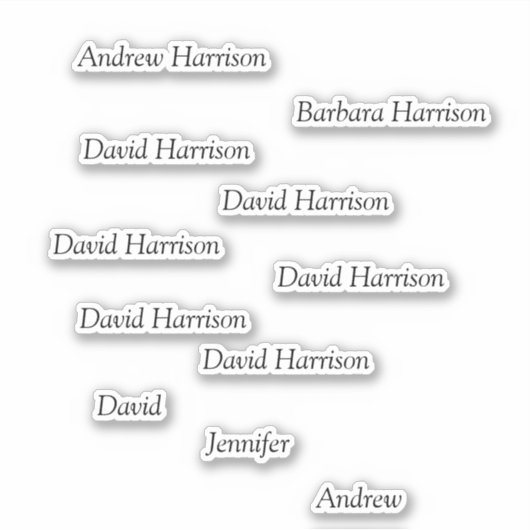  naam stickers (Voorkant)