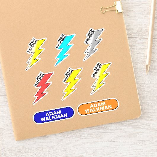 Naam Stickers voor Kinderen (School Waterdichte Et (Notitieboek)