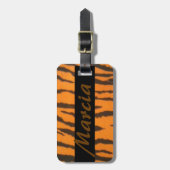 Naam Stijlvolle tijgerafdrukken Bagagelabel (Voorkant verticaal)