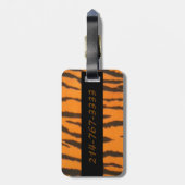 Naam Stijlvolle tijgerafdrukken Bagagelabel (Achterkant verticaal)
