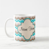 Naam strand Chevron Zigzag Koffiemok (Links)