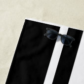 Naam Strandhanddoek, Aangepaste Naam Zwarte Strand Strandlaken (In situ)