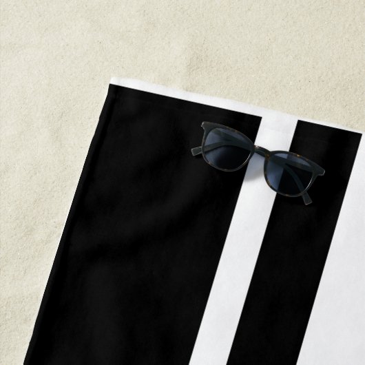 Naam Strandhanddoek, Aangepaste Naam Zwarte Strand Strandlaken (In situ)