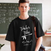 Naam student leraar middelbare school tribe script t-shirt