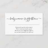 Naam Suggestie Baby shower Uitnodiging Eenvoudig Informatiekaartje (Voorkant)