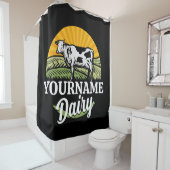 NAAM Sunset Dairy Boerderij Grazing Holstein Koe t Douchegordijn (In situ)