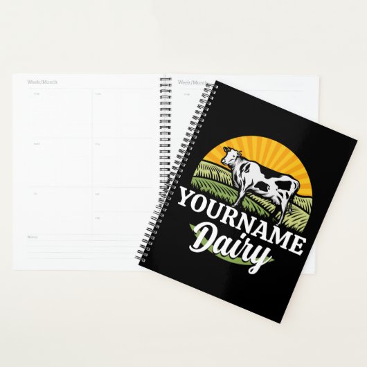 NAAM Sunset Dairy Boerderij Grazing Holstein Koe t Planner (Display)