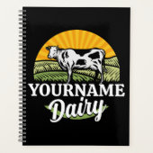 NAAM Sunset Dairy Boerderij Grazing Holstein Koe t Planner (Voorkant)