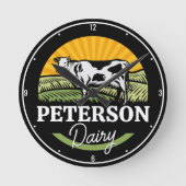 NAAM Sunset Dairy Boerderij Grazing Holstein Koe t Ronde Klok (Voorkant)