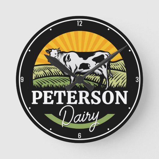 NAAM Sunset Dairy Boerderij Grazing Holstein Koe t Ronde Klok (Voorkant)