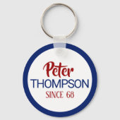 Naam Surname Cirkel Logo Sleutelhanger (Voorkant)
