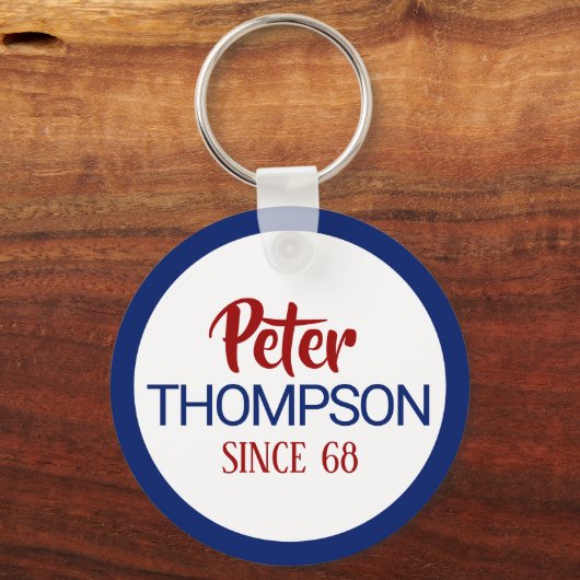 Naam Surname Cirkel Logo Sleutelhanger (Achterkant)