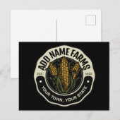 NAAM Sweet Corn Garden Boerderij Farmer Briefkaart (Voorkant / Achterkant)