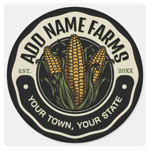 NAAM Sweet Corn Garden Boerderij Farmer Ronde Sticker