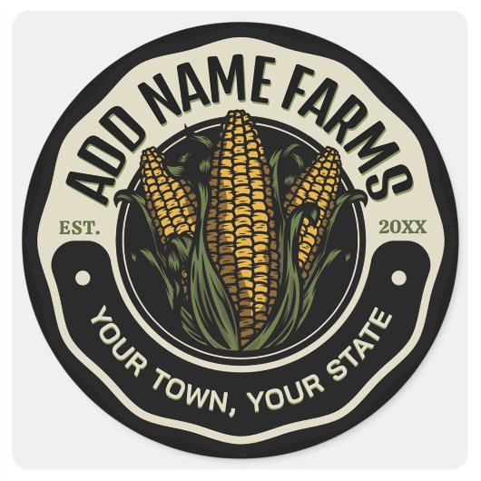 NAAM Sweet Corn Garden Boerderij Farmer Ronde Sticker