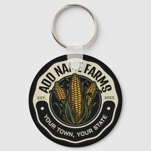 NAAM Sweet Corn Garden Boerderij Farmer Sleutelhanger (Voorkant)