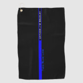 Naam symbolische Thin Blue Line Police Officer Golfhanddoek (Voorkant)