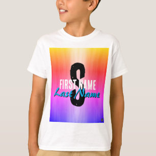 Naam T-shirt w Initiaal, Voor- en Achternaam HAMbW